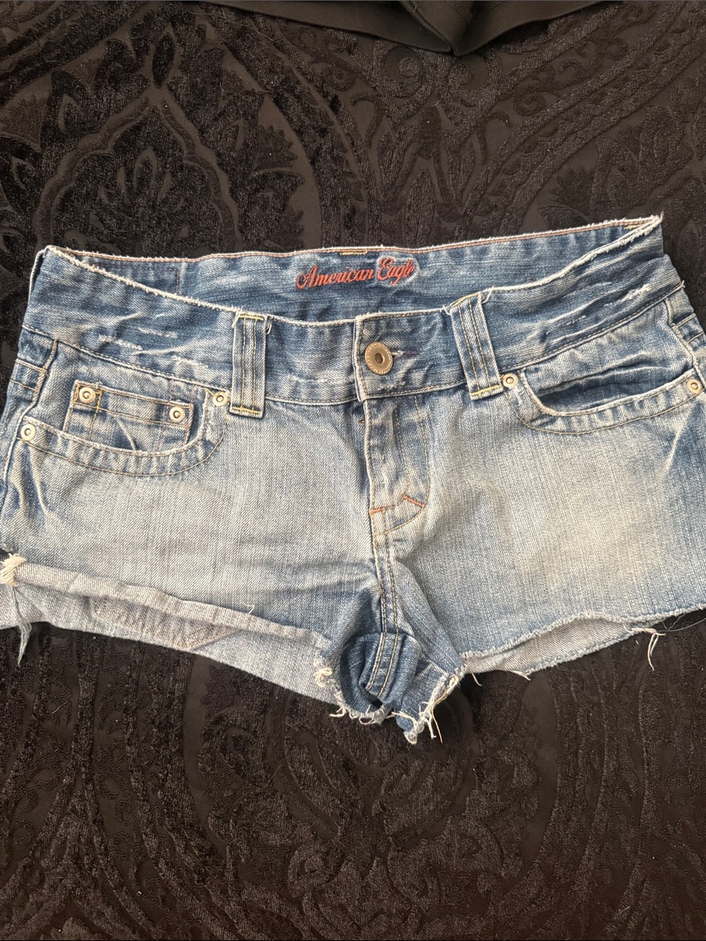 American Eagle Outfitters Faded Light Blue Denim Cutoff Shorts